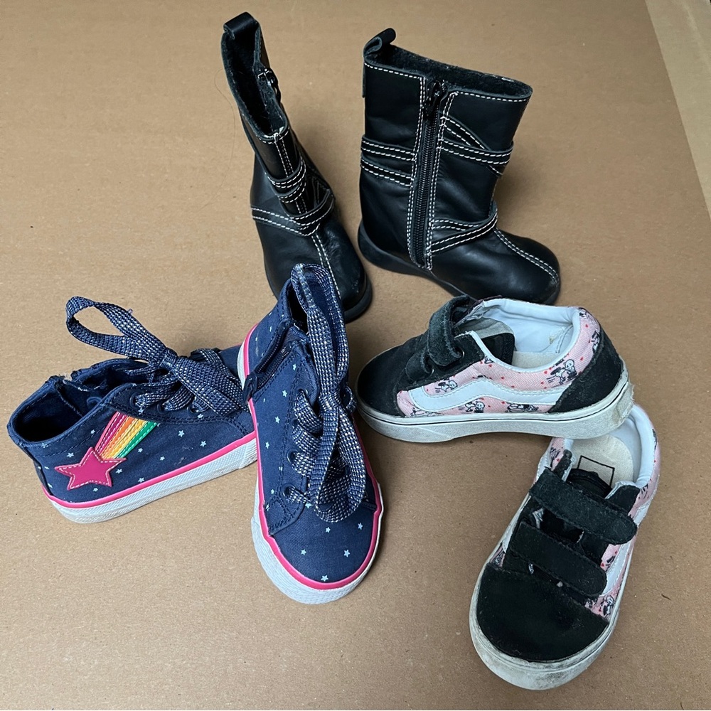 3 pairs of shoes size 5.5 & 6 (toddlers) - Vans, Gymboree